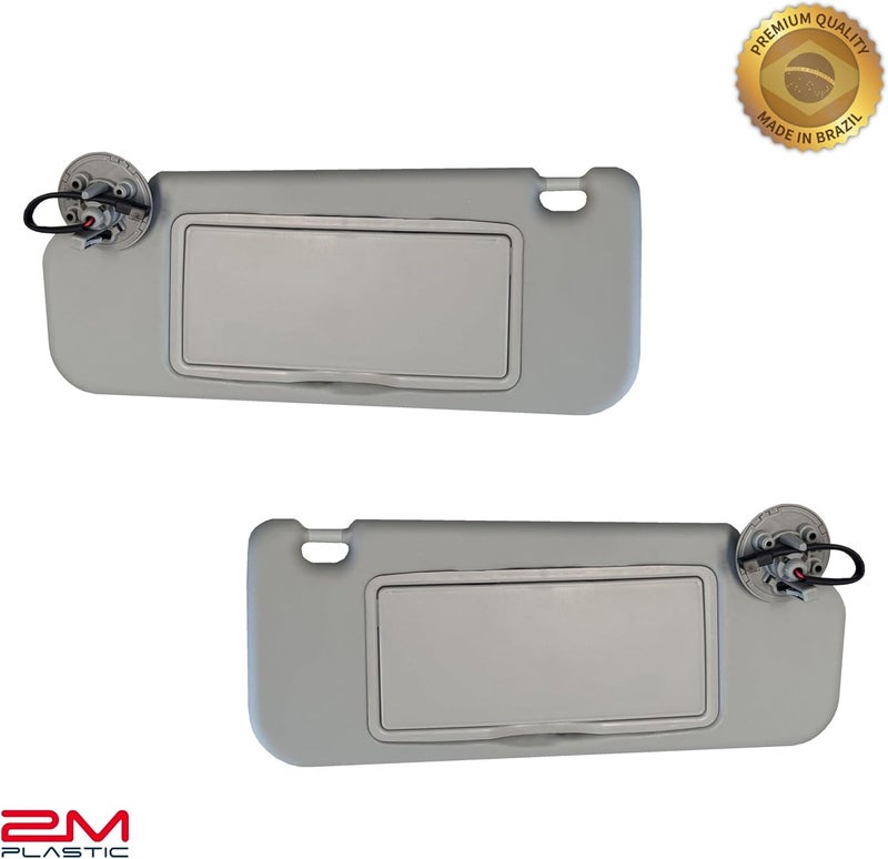 2M PLASTIC Sun Visor Fits for Chevy Cruze 2011-2016 Pair Set Left+Right Gray Titanium 2MPLASTIC (Titanium - Gray + Light) - Image 2